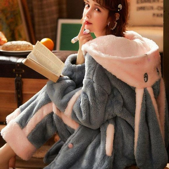 Easter Bunny Plush Pajama Set | Rabbit Night Dress - Picture 4 of 7